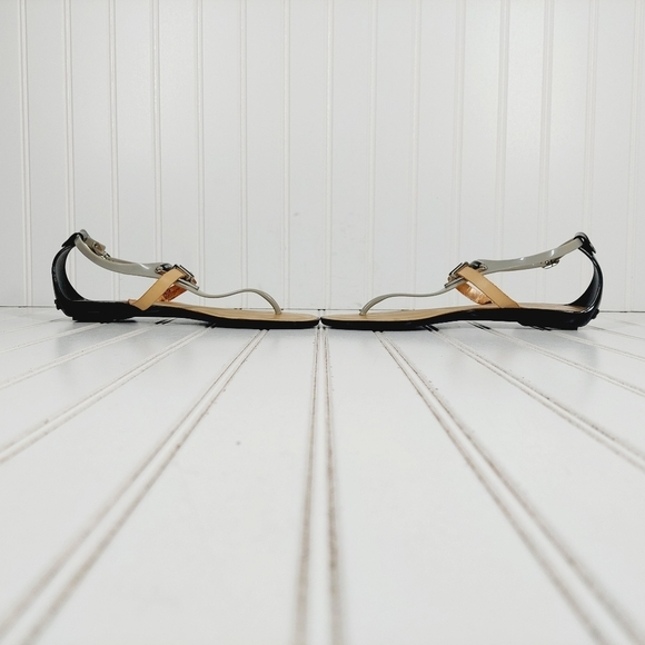 BCBGeneration Calantha Gray Black Jelly Thong Buckle Strap Flat Sandals F342 - Picture 7 of 11